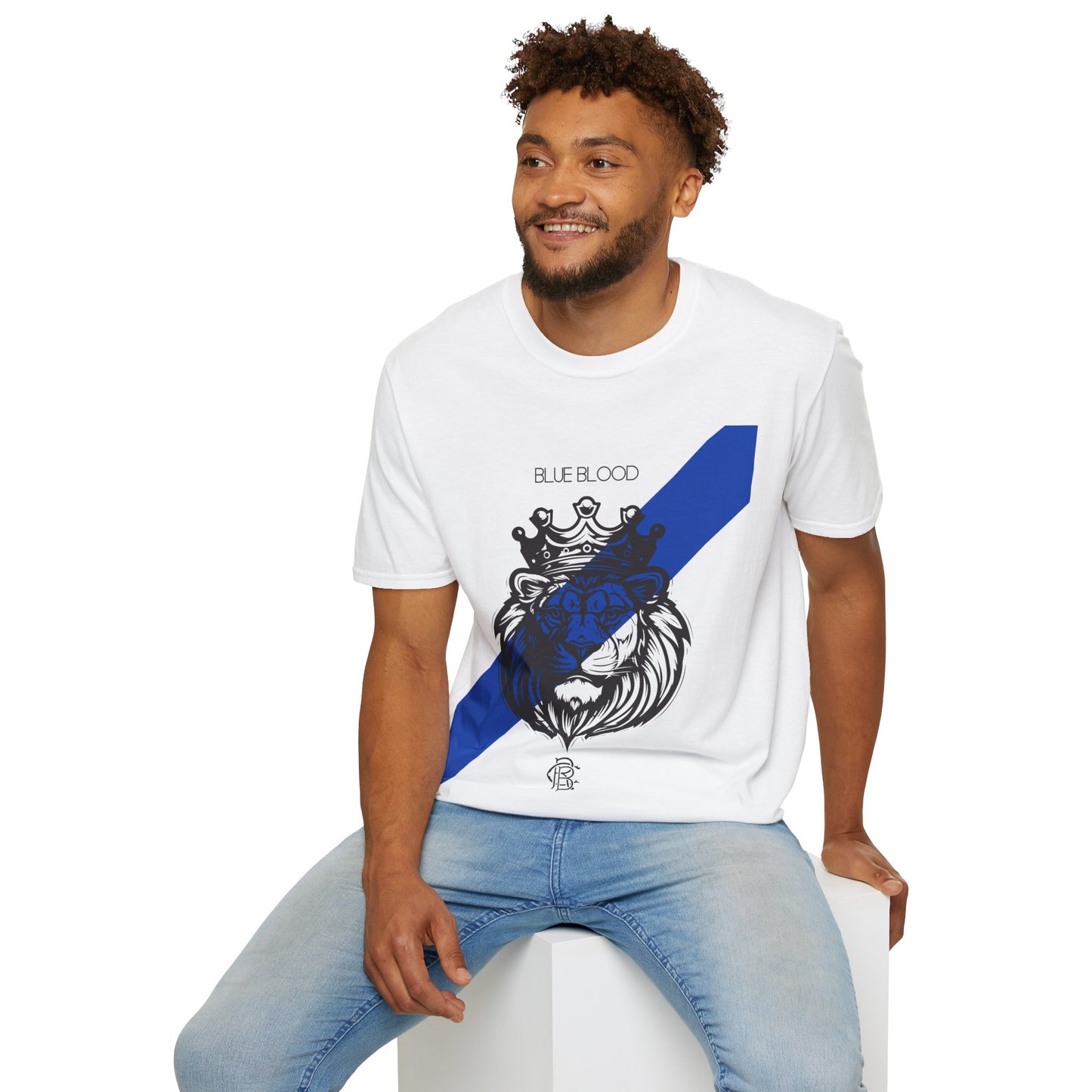 Blue Blood Front Print Cotton T-shirt - Glasgow Rangers