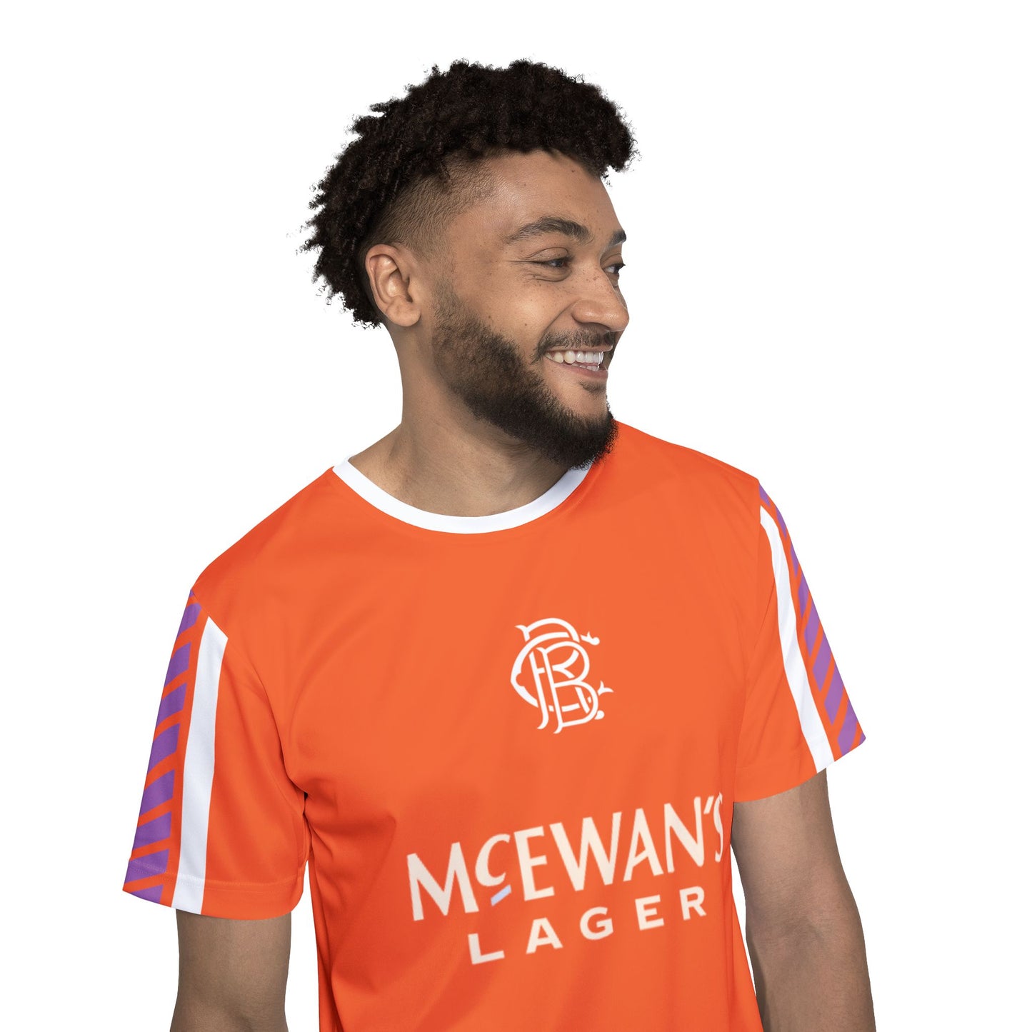 Orange McEwan's Lager Royal Blue Clothing Football Shirt