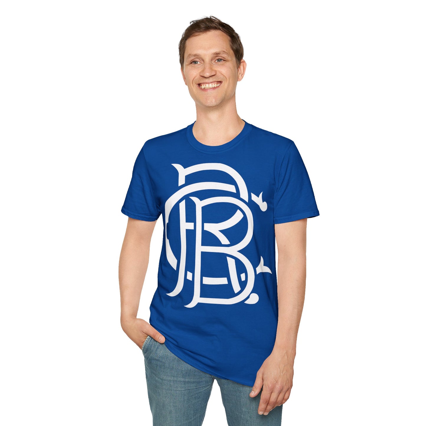 Unisex Softstyle Royal Blue Clothing Logo T-Shirt