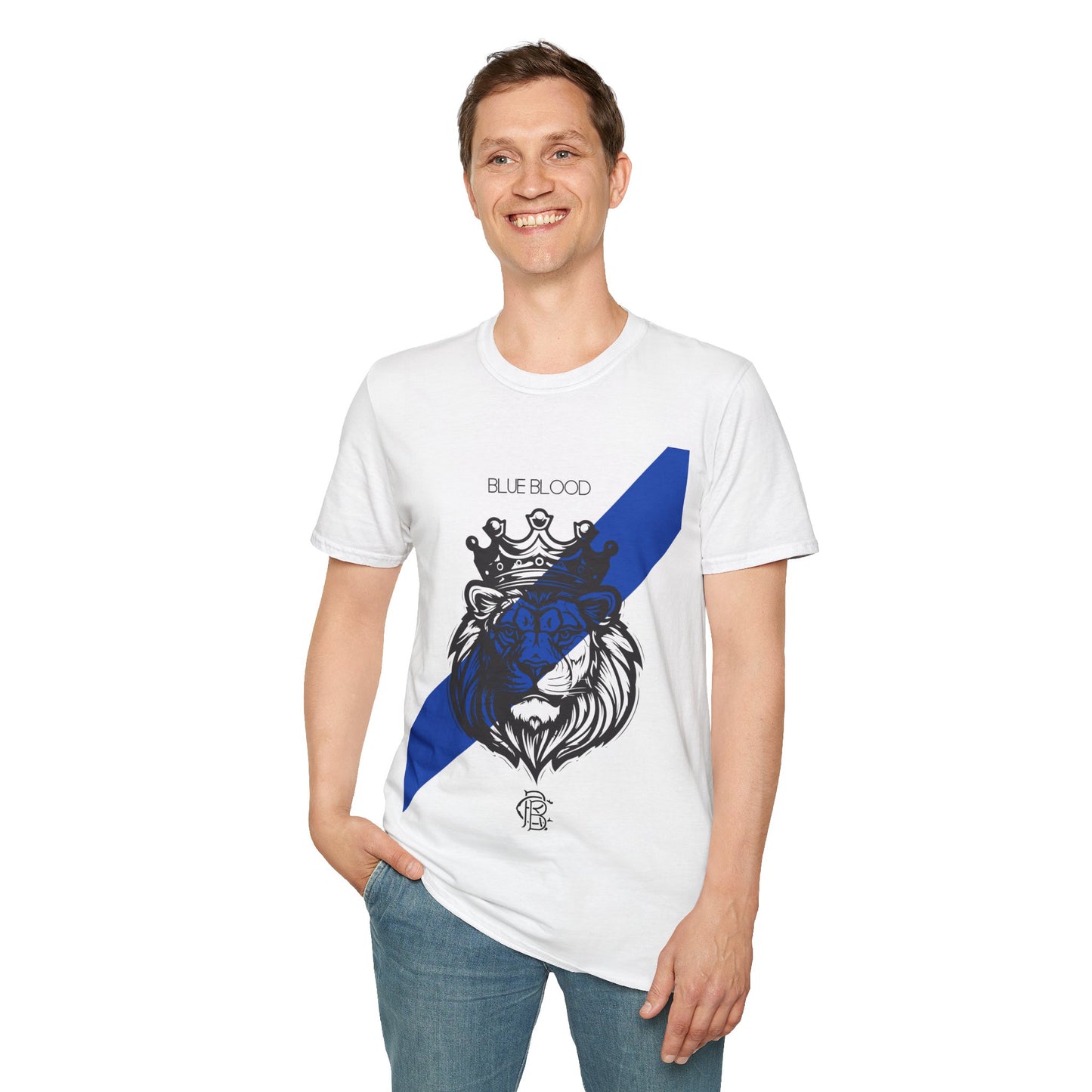 Blue Blood Front Print Cotton T-shirt - Glasgow Rangers