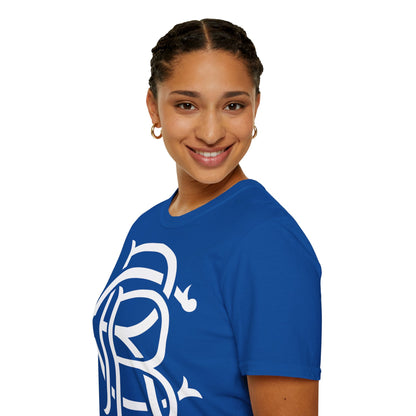 Unisex Softstyle Royal Blue Clothing Logo T-Shirt