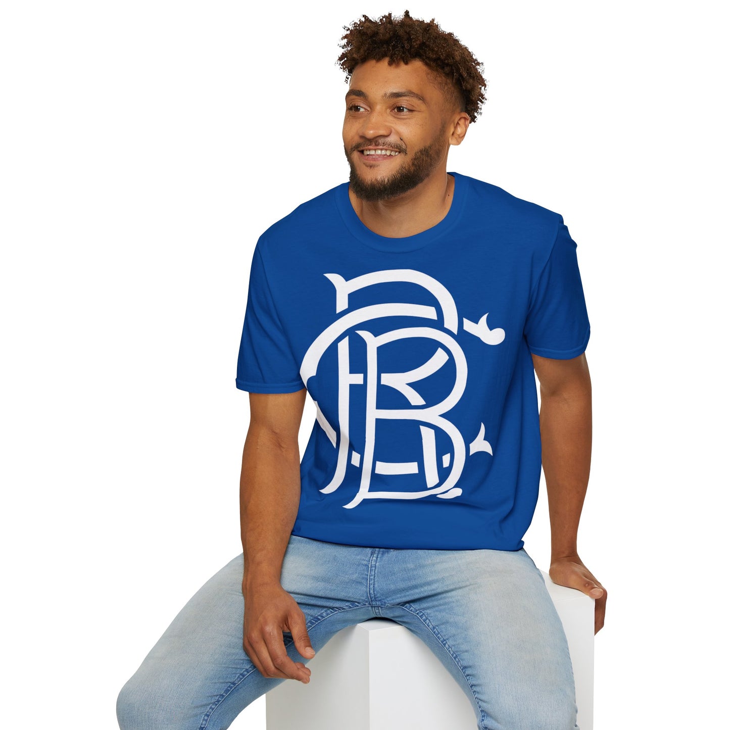 Unisex Softstyle Royal Blue Clothing Logo T-Shirt
