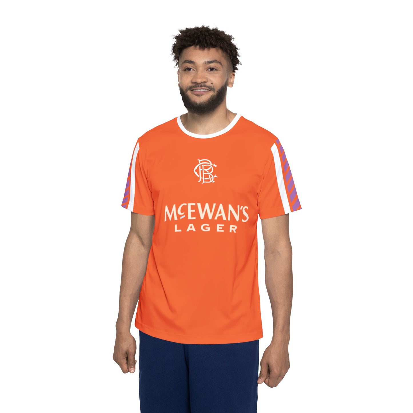 Orange McEwan's Lager Royal Blue Clothing Football Shirt